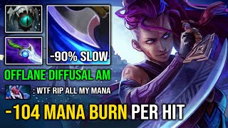 WTF 104 Mana Burn Per Hit  NEW Offlane Anti Mage Insane Mana Break 90 Move Slow Dota 2 [upl. by Enitnatsnoc64]