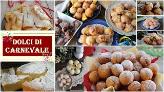 DOLCI DI CARNEVALE castagnole frappe ravioli frittelle migliaccio e altri La cucina di Rita [upl. by Aerdnaid963]