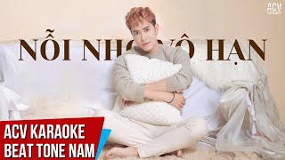 KARAOKE  Nỗi Nhớ Vô Hạn  Thanh Hưng  Beat Hạ Tone Siêu Dễ Hát [upl. by Ienttirb]