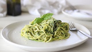 Zoodles Recipe with Avocado Pesto  How to Make Zucchini Noodles [upl. by Neerbas]