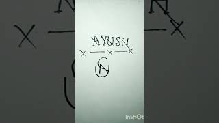 Ayush name logo logo art logodesign subscribe [upl. by Lancelot]