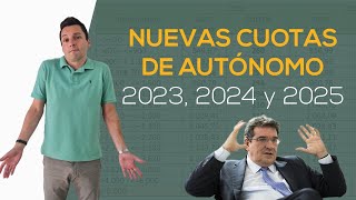 Nuevas CUOTAS de AUTÓNOMO 2023 2024 y 2025  ¡TODO LO QUE DEBES SABER [upl. by Marissa553]