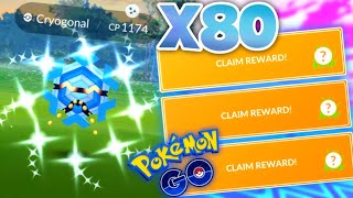 INCREASED SHINY CHANCES WHAT A JOKE 80 Shiny Cryogonal tasks in Pokemon GO [upl. by Ykcim]