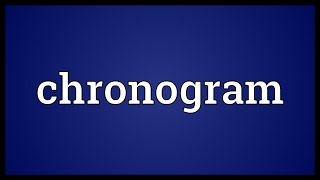 Chronogram Meaning [upl. by Ainoet101]