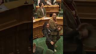 Maori politicians protest New Zealand parliament vote with haka [upl. by Shanta]