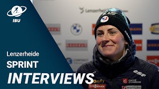 World Cup 2324 Lenzerheide Women Sprint Interviews [upl. by Aneloaup38]