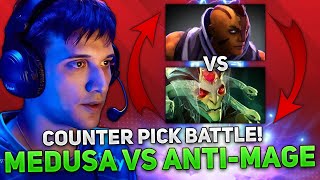 13400 MMR GAME ARTEEZY on MEDUSA vs ANTIMAGE COUNTER PICK BATTLE [upl. by Ailime938]