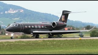 Gulfstream G500 9HLOVE landing at Zurich Airport [upl. by Acisset]