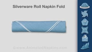 Napkin Folding  How to Make a Silverware Roll [upl. by Timofei935]