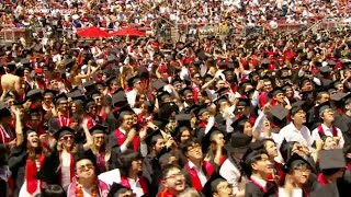 Hundreds of proPalestinian protesters walk out of Stanford University commencement ceremony [upl. by Niawtna170]