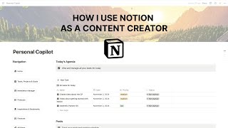 How I Use Notion as a Content Creator [upl. by Nole826]