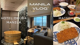 MANILA vlog🇵🇭 Hotel Okura Manila Makati Diamond Residences Greenbelt Maisen Japanese Restaurant [upl. by Aissatan]