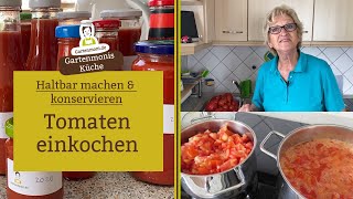 Tomaten einkochen  Dein eigenes Tomatenpüree als Vorrat für das ganze Jahr  Tomaten haltbar machen [upl. by Nina]