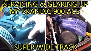 SERVICING amp GEARING UP my SKANDIC 900 Ace SUPER WIDE TRACK SIX MONTHS OF WINTER Labrador Canada [upl. by Nail]