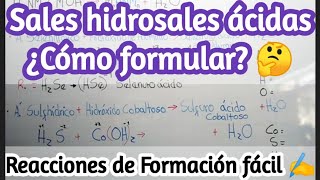 Sales haloideas ácidas  reacción de Formación química saleshalógenas salesácidas [upl. by Truda]