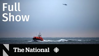 CBC News The National  Migrant boat capsizes in English Channel [upl. by Elleinahc793]