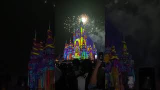 Fireworks Cinderella Castle in Magic Kingdom Disney World disney shorts magickingdom [upl. by Schonthal]