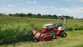 Ventrac Fine Cut Flail Mower In Tall Weeds [upl. by Anual]