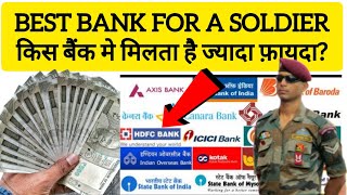 Best Bank Account For Defence Soldiers  DSP Account कौन सी bank से open करें  Best Defence Bank [upl. by Bradski]