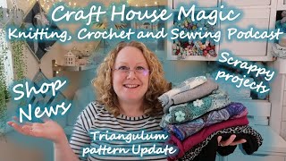 Triangulum cowl update dressmaking and SHOP NEWS Episode 272 [upl. by Idalia769]