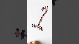 Human chain 1 art youtubeshorts kidsvideo draw diy ytshorts shorts shortvideo youtube yt [upl. by Initsed410]