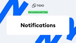 How to manage Notifications on Tidio Dashboard  Tidio onboarding [upl. by Lingwood]