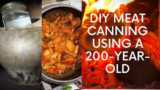 DIY Meat Canning at Home Using a 200YearOld Cauldron [upl. by Allesig]