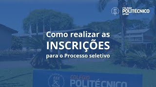 PROCESSO SELETIVO POLITÉCNICO 2024  Tutorial Formulário de Inscrição [upl. by Irehj]