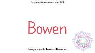 Bowen  ASWB NCE NCMHCE MFT Exam Prep and Review [upl. by Anirret]