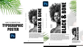 How To Create Typographic Poster Design  Adobe Photoshop [upl. by Windsor]