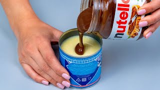 Condensed milk and Nutella for the tastiest cheesecake without baking [upl. by Blanchard]