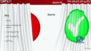 V17 Quora Marketing Do’s And Don’ts [upl. by Yraeht]