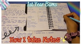 How I take Notes1st year BAMS🩺😍 Vlog 101 [upl. by Trisa]