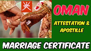 Marriage Certificate Attestation for Oman  How to Get Oman Apostille  Process  Procedure  Price [upl. by Otsirave]