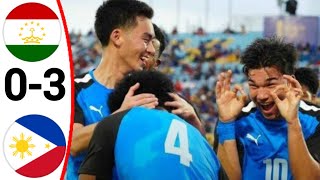 Tajikistan vs Philippines 03 All Goals and Extended Highlights [upl. by Nett]