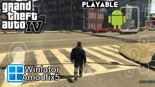 GTA 4 on Android Winlator Gameplay  Best Settings High fps [upl. by Thorley308]