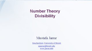 43 Divisibility in Number Theory [upl. by Jeffery697]