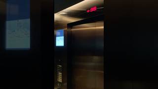 Mitsubishi GPMIII HighSpeed Elevator  Hilton Singapore New Wing Upper shorts [upl. by Eatnohs830]