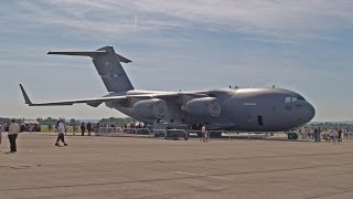 20140628 Boeing C17A Globemaster III  Pápa Airbase [upl. by Ahsertal]