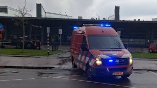 prio 1 155684 Team Digitale Verkenning met spoed naar zeer grote industriebrand in Hazerswoudedorp [upl. by Monjan236]