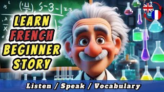 Albert Einstein  JUST LISTEN to LEARN French with Short Story A1A2 [upl. by Ardelle]