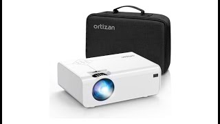 Ortizan Mini Projector 5000 Lux Portable Movie Projector with 50000 Hours LED Lamp Life [upl. by Yael555]