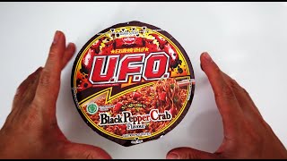 Nissin UFO noodles ASMR  Singapore Black Pepper Crab Flavour Instant Noodles [upl. by Olegnalehcim]