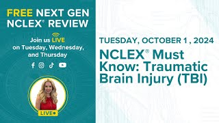 NCLEX Must Know Traumatic Brain Injury TBI [upl. by Ajit286]