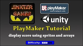 Unity Playmaker  Display Score using sprites and arrays [upl. by Endaira138]