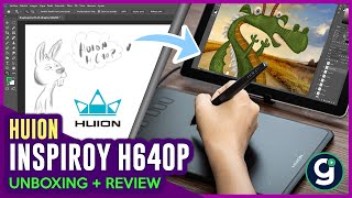 HUION H640P Unboxing y Review  La mejor tableta gráfica para empezar [upl. by Wehhtam520]