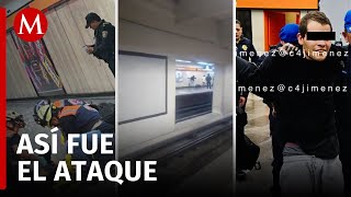 Apuñalamiento múltiple en el metro Tacubaya deja una víctima grave [upl. by Mahda]