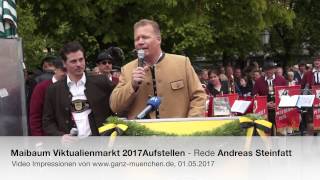 Maibaum Viktualienmarkt 2017Aufstellen  Rede Andreas Steinfatt [upl. by Drazze]