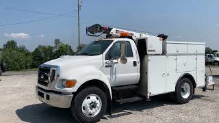 Stock 9647  2007 Ford F750 with 10500 Lb Crane  Video 2 [upl. by Hsiwhem370]