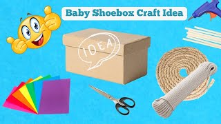 Jute Rope and Baby Shoebox Craft Idea  Jute Rope Craft [upl. by Siward120]